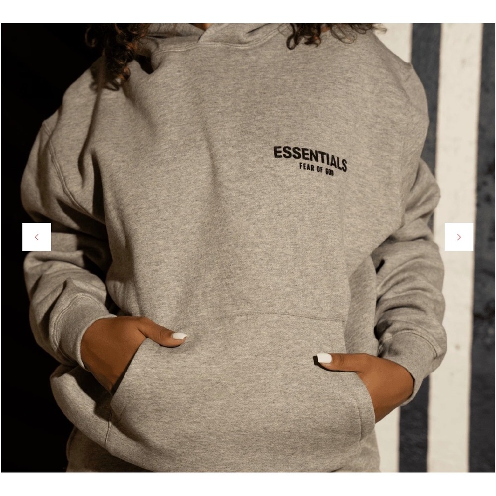 Fear of God Essentials Hoodie Dark Oatmeal Size Medium New With Tags - Picture 2 of 6
